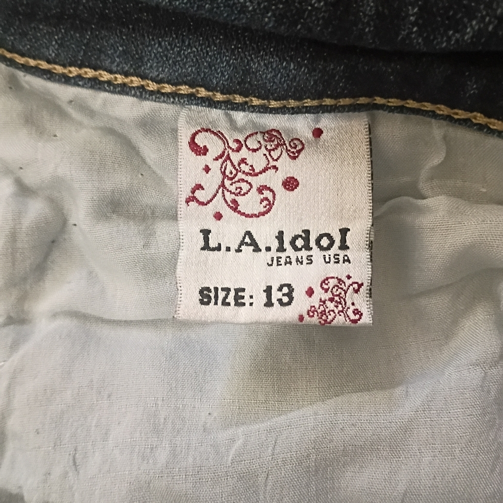 L.A. Idol Jeans Size 13 Bootcut Studded Western Pocket Y2K​ - Picture 11 of 12